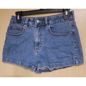 Pacsun Denim Shorts Women's 26 Blue High Rise Mom Short Cuff 100% Cotton